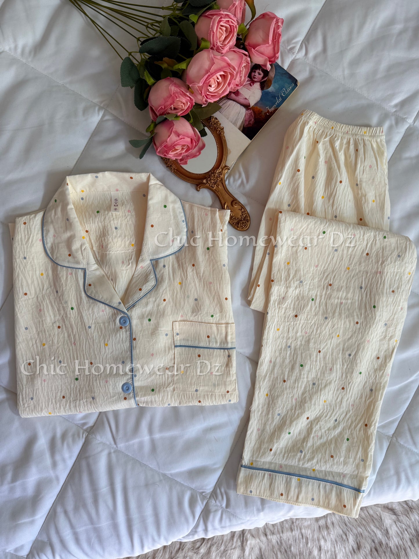 Pyjama en coton en manches (3)