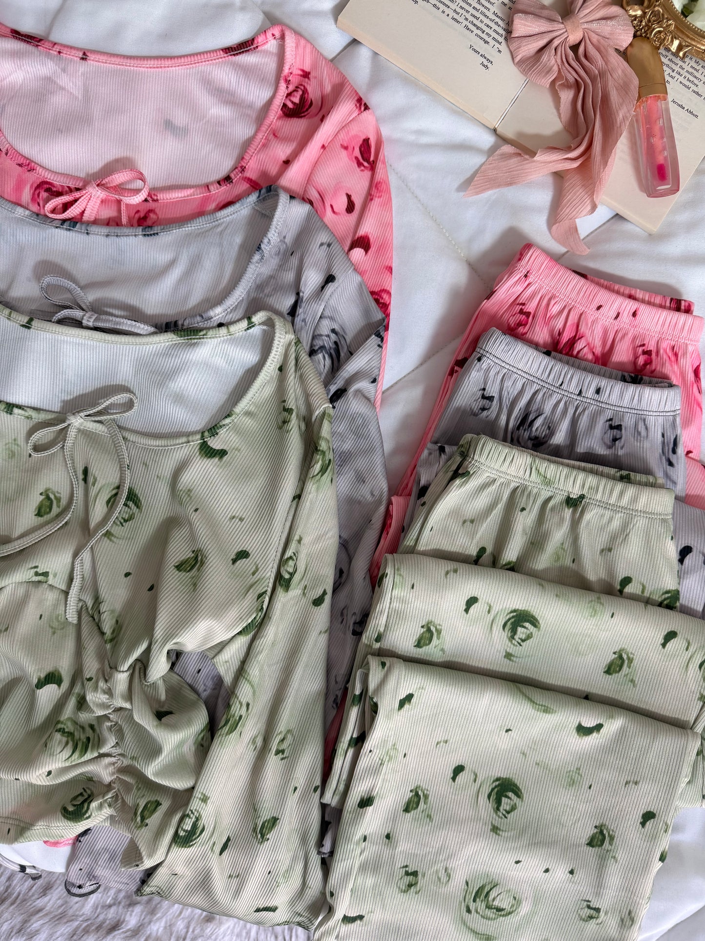Ensemble pyjama imprimé floral