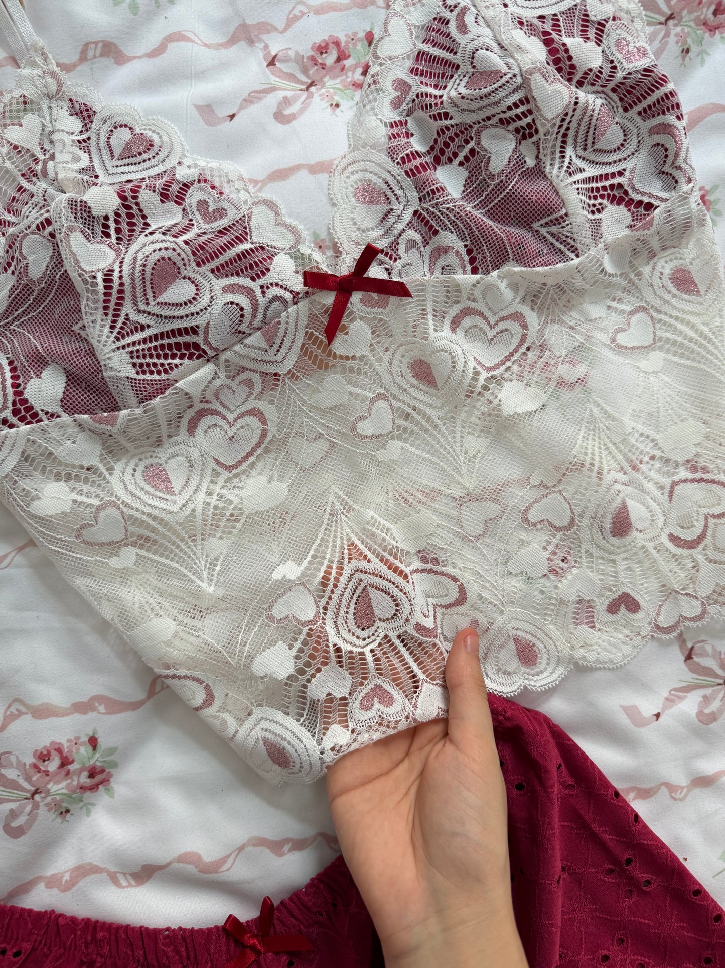 Ensemble short dentelle