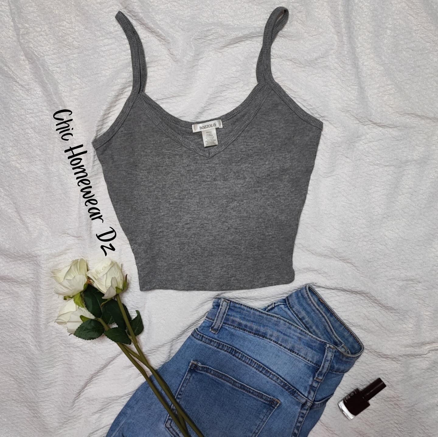 Crop Top gris