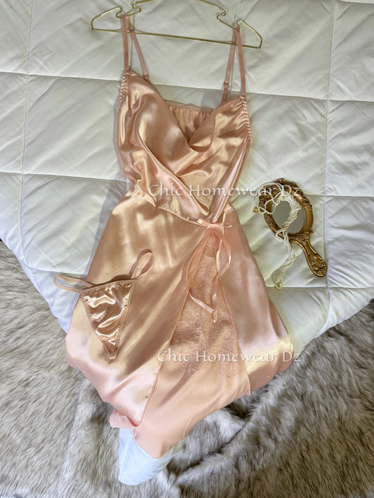 Nuisette satin dentelle