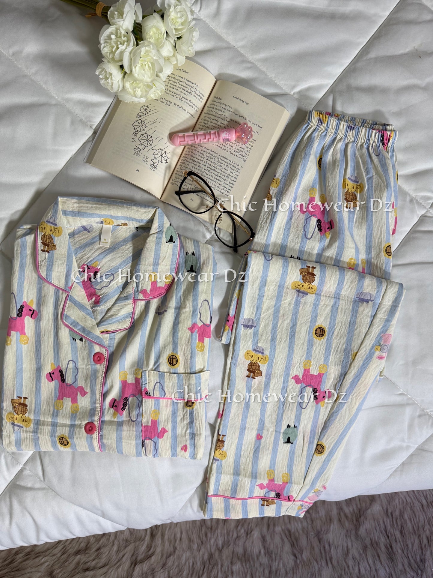 Pyjama coton en manches (1)