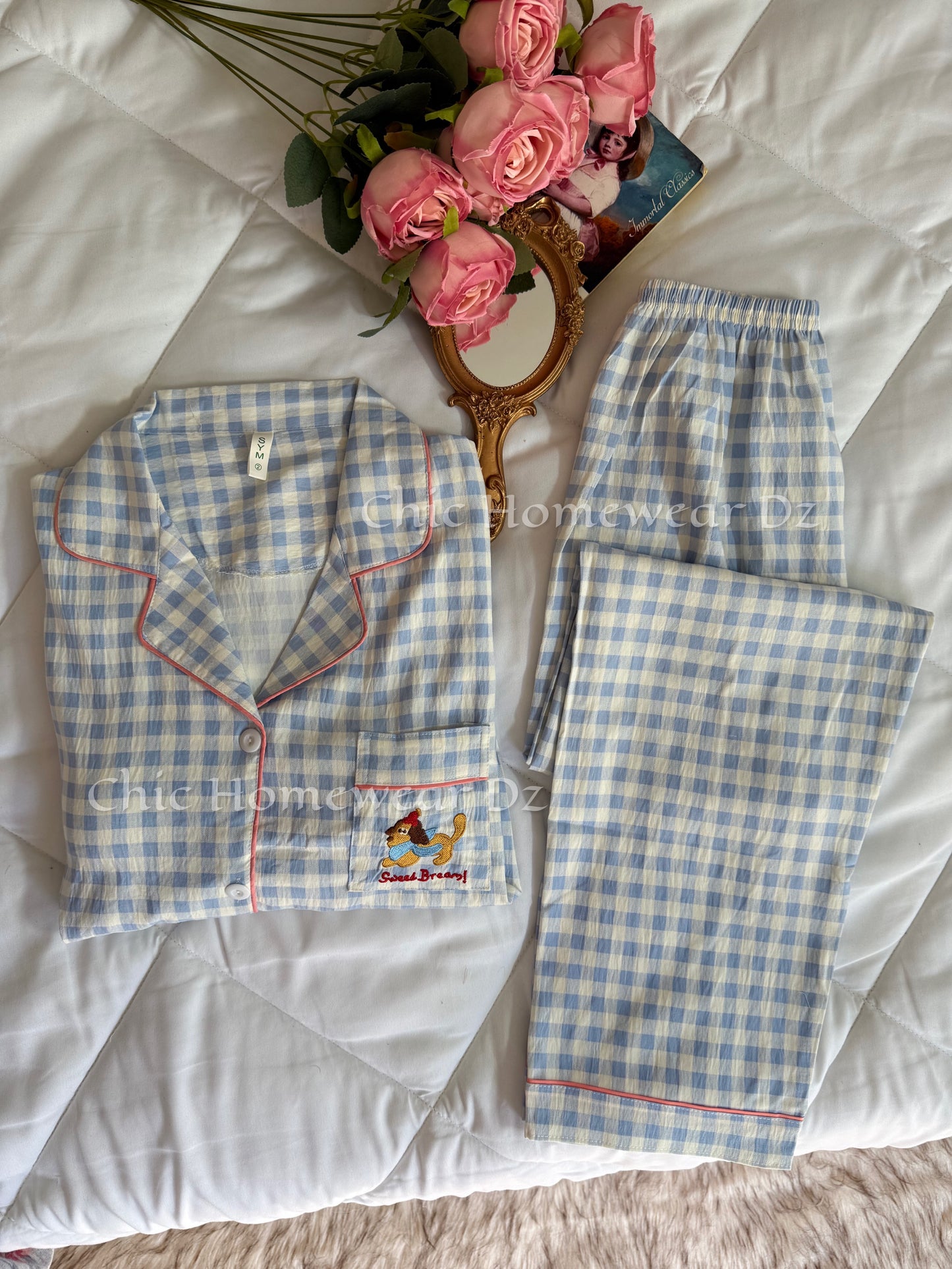 Pyjama en coton en manches (3)