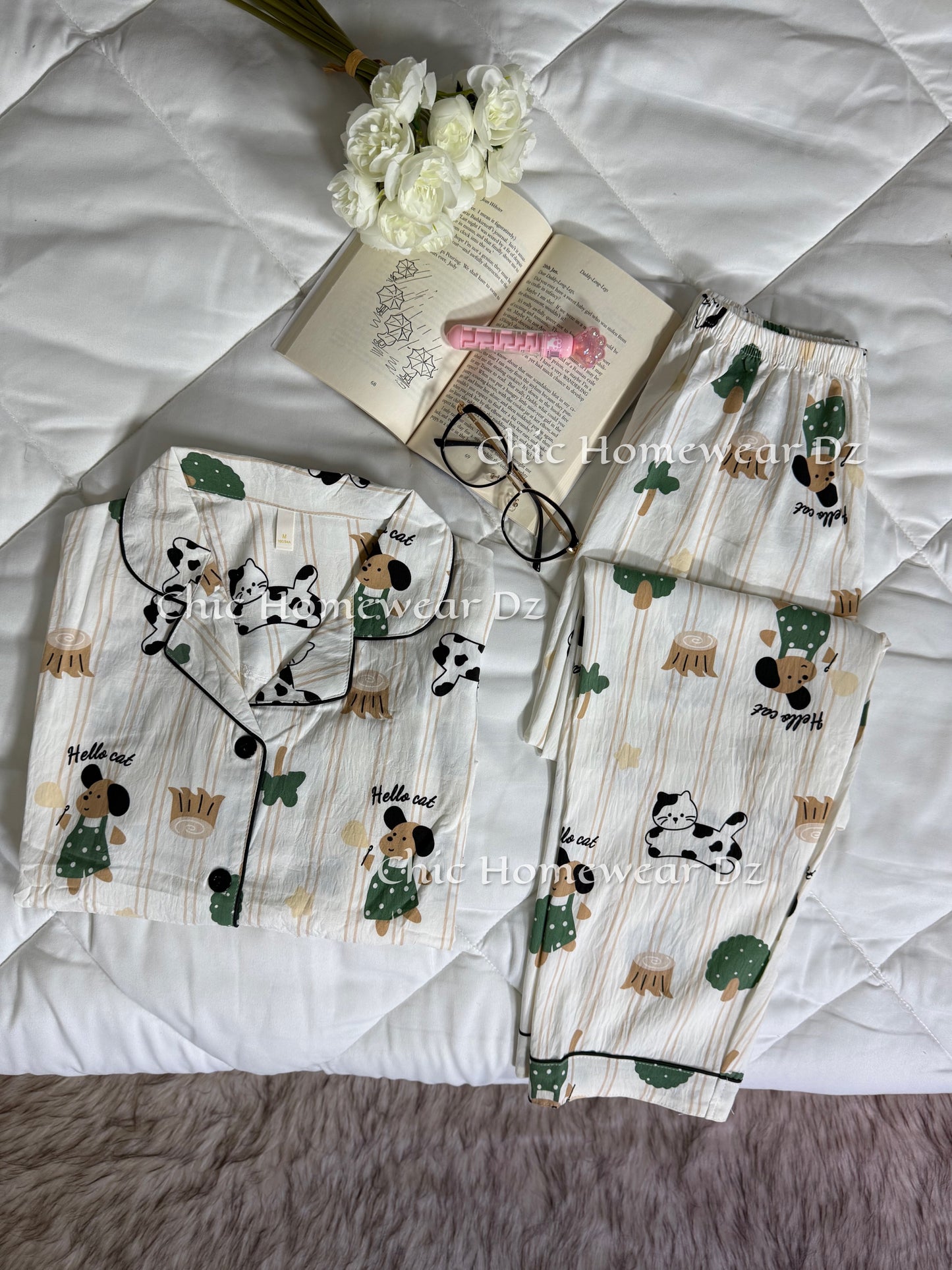 Pyjama coton en manches (1)