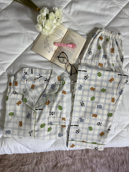 Pyjama coton en manches (1)