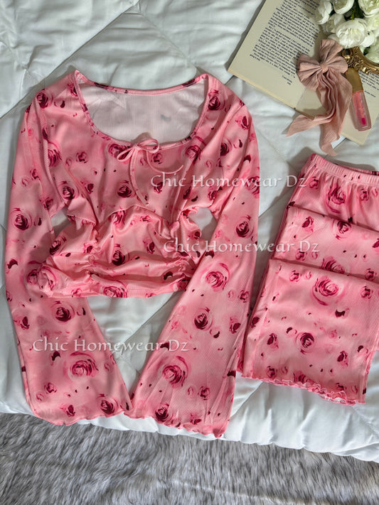 Ensemble pyjama imprimé floral
