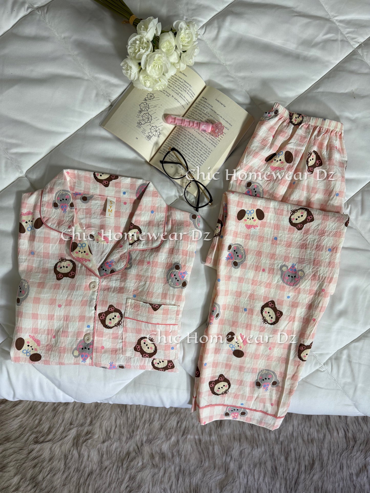Pyjama coton en manches (1)